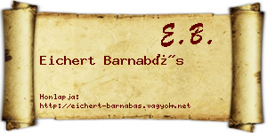 Eichert Barnabás névjegykártya