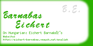 barnabas eichert business card